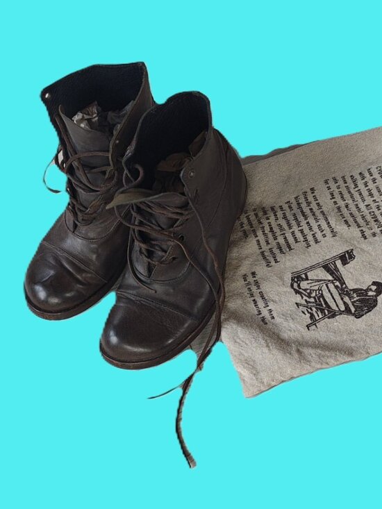 Cydwoq Shoes - Cydwoq Handmade Leather Lace-Up Boots – Brown Cap Toe – EU 37 / US 6.5–7 + Canva